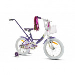 Detský bicykel 16" Rock Kids JASMINE bielo-fialový 